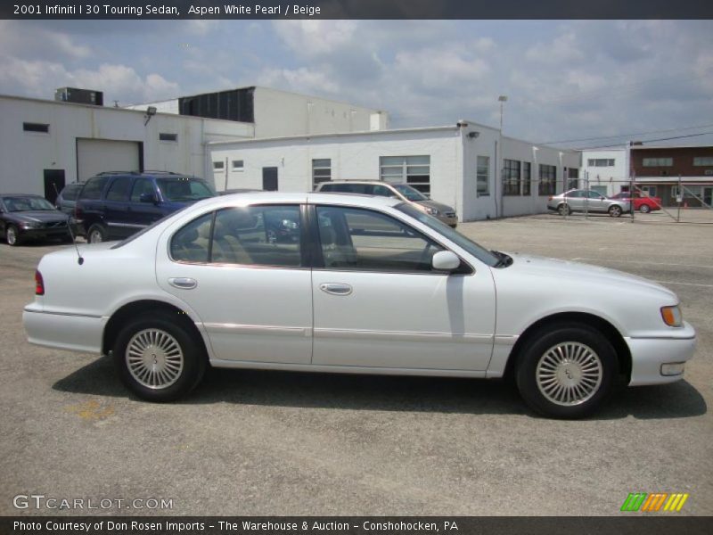 Aspen White Pearl / Beige 2001 Infiniti I 30 Touring Sedan