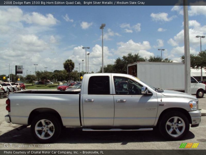 Bright Silver Metallic / Medium Slate Gray 2008 Dodge Ram 1500 Big Horn Edition Quad Cab