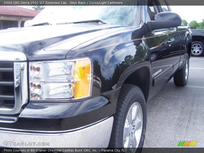 Onyx Black / Cocoa/Light Cashmere 2009 GMC Sierra 1500 SLT Extended Cab