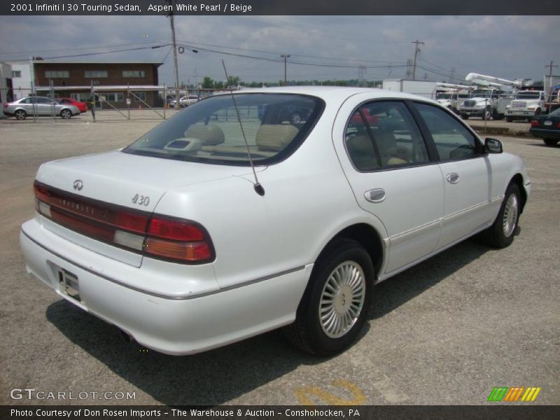 Aspen White Pearl / Beige 2001 Infiniti I 30 Touring Sedan