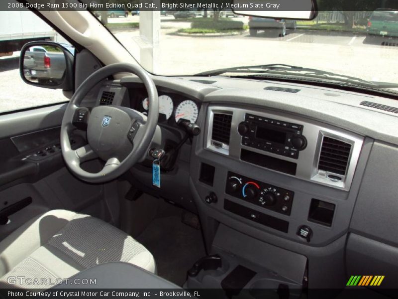 Bright Silver Metallic / Medium Slate Gray 2008 Dodge Ram 1500 Big Horn Edition Quad Cab