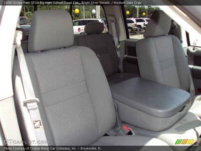 Bright Silver Metallic / Medium Slate Gray 2008 Dodge Ram 1500 Big Horn Edition Quad Cab