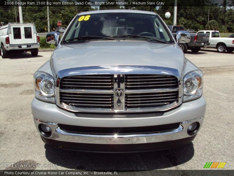 Bright Silver Metallic / Medium Slate Gray 2008 Dodge Ram 1500 Big Horn Edition Quad Cab