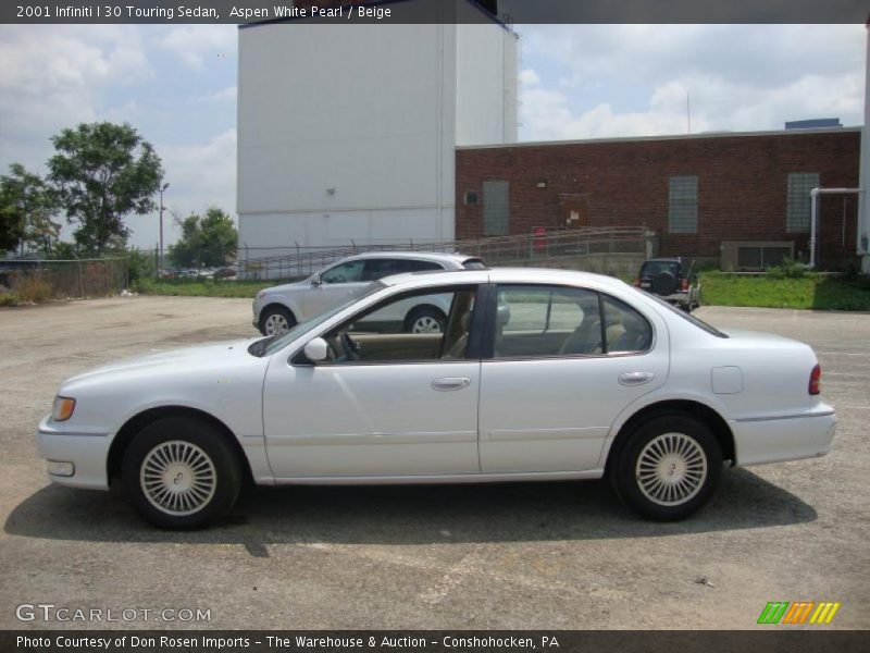 Aspen White Pearl / Beige 2001 Infiniti I 30 Touring Sedan