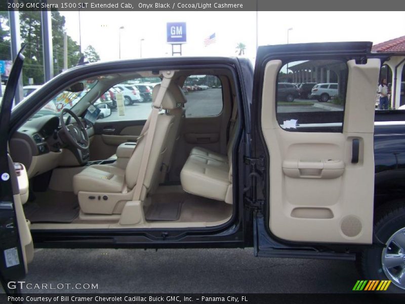 Onyx Black / Cocoa/Light Cashmere 2009 GMC Sierra 1500 SLT Extended Cab