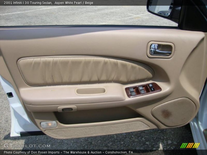 Aspen White Pearl / Beige 2001 Infiniti I 30 Touring Sedan