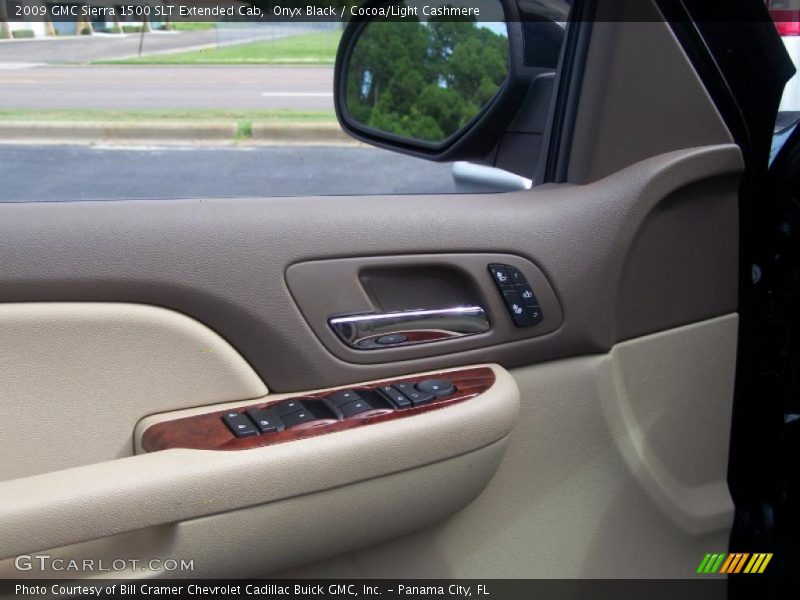 Onyx Black / Cocoa/Light Cashmere 2009 GMC Sierra 1500 SLT Extended Cab