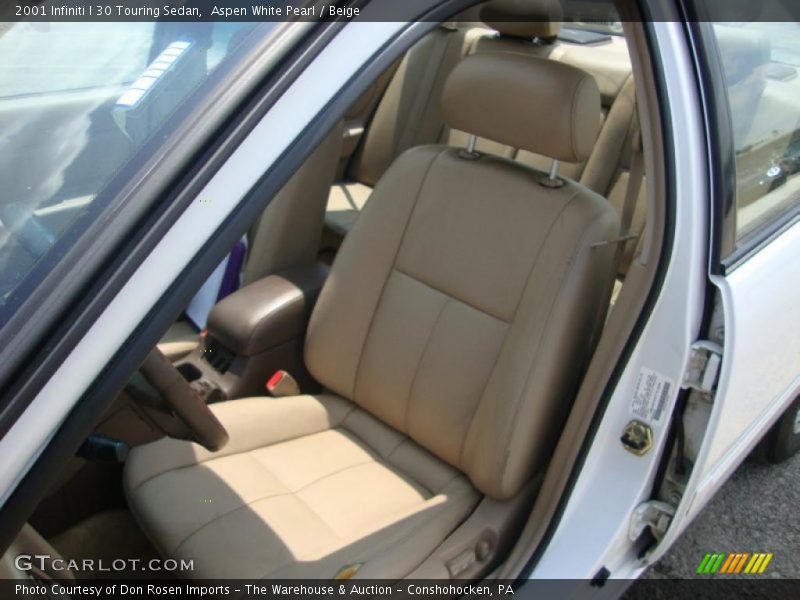 Aspen White Pearl / Beige 2001 Infiniti I 30 Touring Sedan