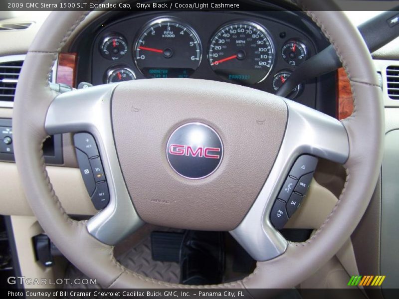 Onyx Black / Cocoa/Light Cashmere 2009 GMC Sierra 1500 SLT Extended Cab