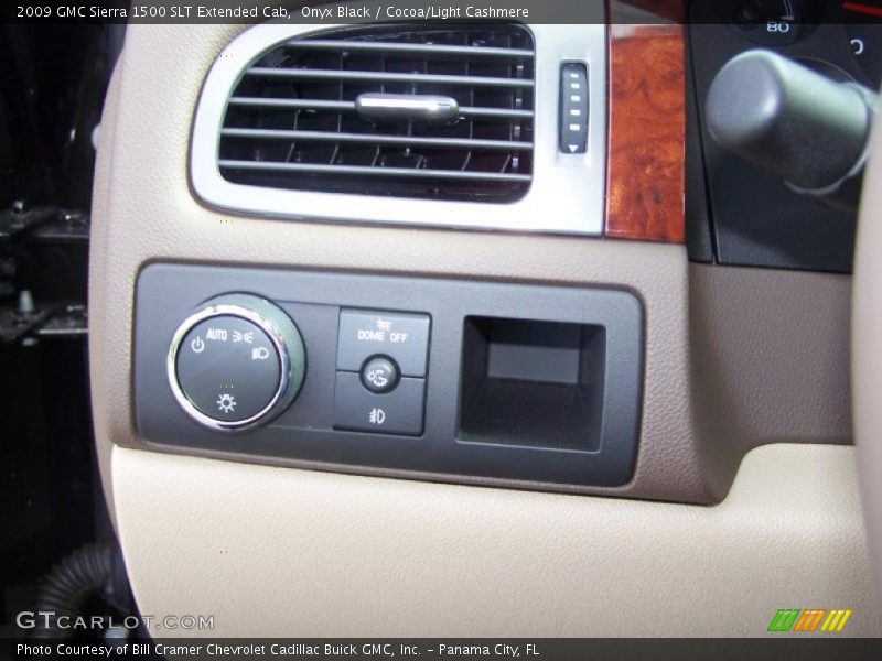 Onyx Black / Cocoa/Light Cashmere 2009 GMC Sierra 1500 SLT Extended Cab