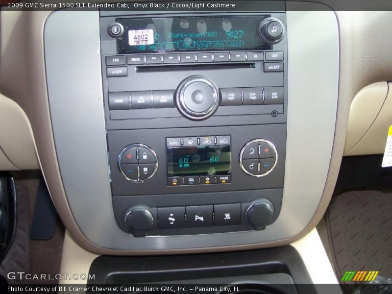 Onyx Black / Cocoa/Light Cashmere 2009 GMC Sierra 1500 SLT Extended Cab