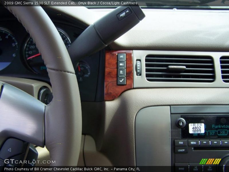 Onyx Black / Cocoa/Light Cashmere 2009 GMC Sierra 1500 SLT Extended Cab