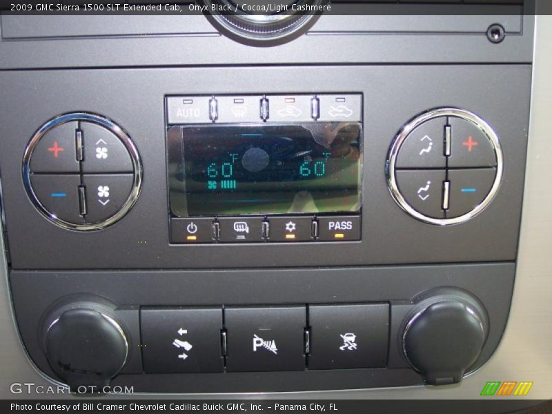 Onyx Black / Cocoa/Light Cashmere 2009 GMC Sierra 1500 SLT Extended Cab