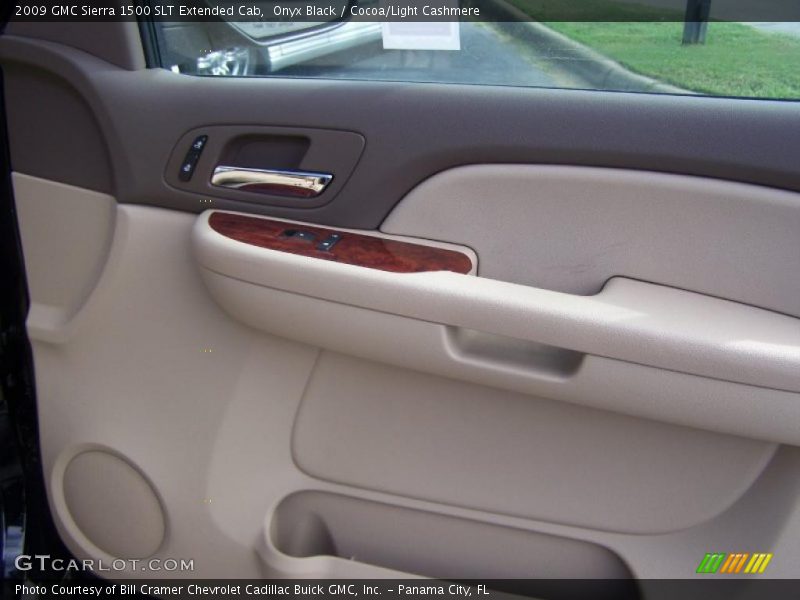 Onyx Black / Cocoa/Light Cashmere 2009 GMC Sierra 1500 SLT Extended Cab