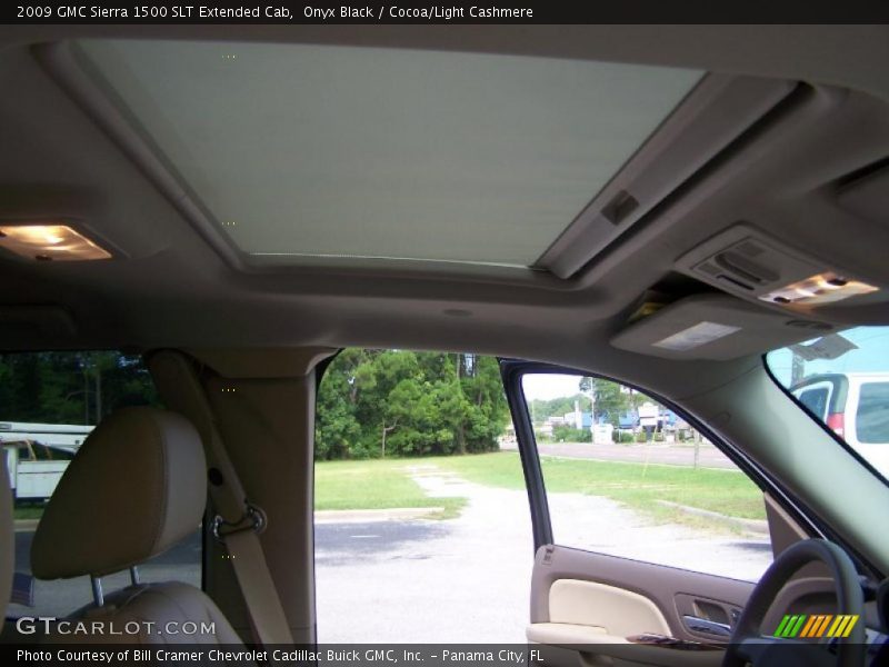 Onyx Black / Cocoa/Light Cashmere 2009 GMC Sierra 1500 SLT Extended Cab