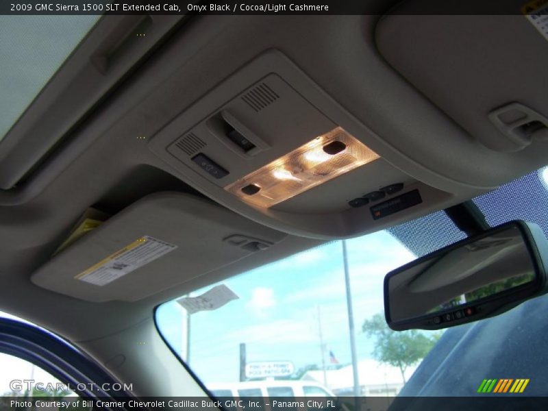 Onyx Black / Cocoa/Light Cashmere 2009 GMC Sierra 1500 SLT Extended Cab