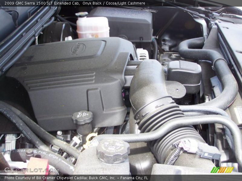 Onyx Black / Cocoa/Light Cashmere 2009 GMC Sierra 1500 SLT Extended Cab