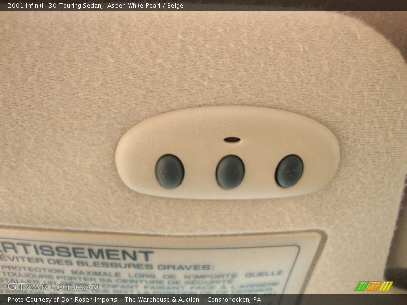 Aspen White Pearl / Beige 2001 Infiniti I 30 Touring Sedan