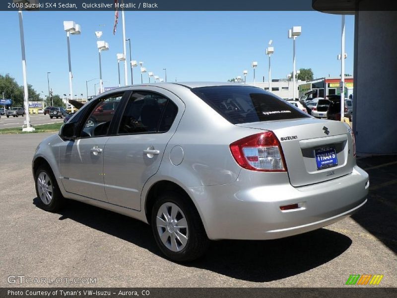 Quicksilver Metallic / Black 2008 Suzuki SX4 Sedan