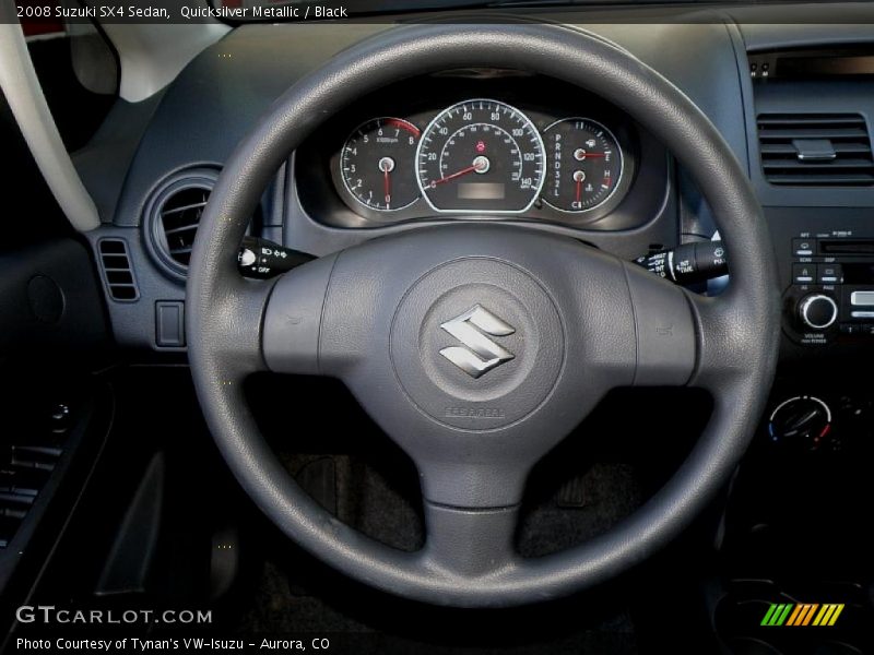 Quicksilver Metallic / Black 2008 Suzuki SX4 Sedan