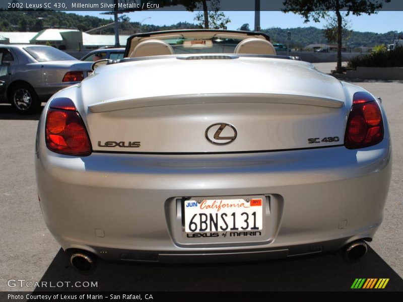 Millenium Silver Metallic / Ecru 2002 Lexus SC 430