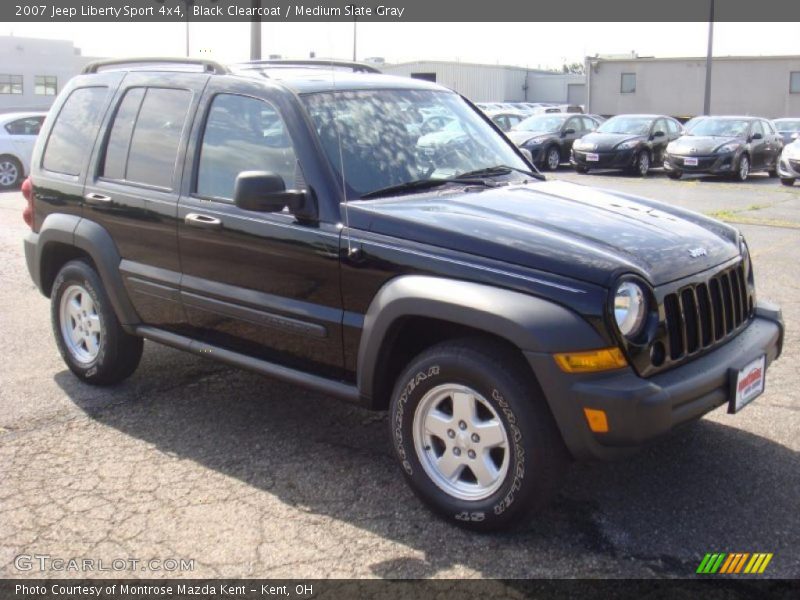 Black Clearcoat / Medium Slate Gray 2007 Jeep Liberty Sport 4x4
