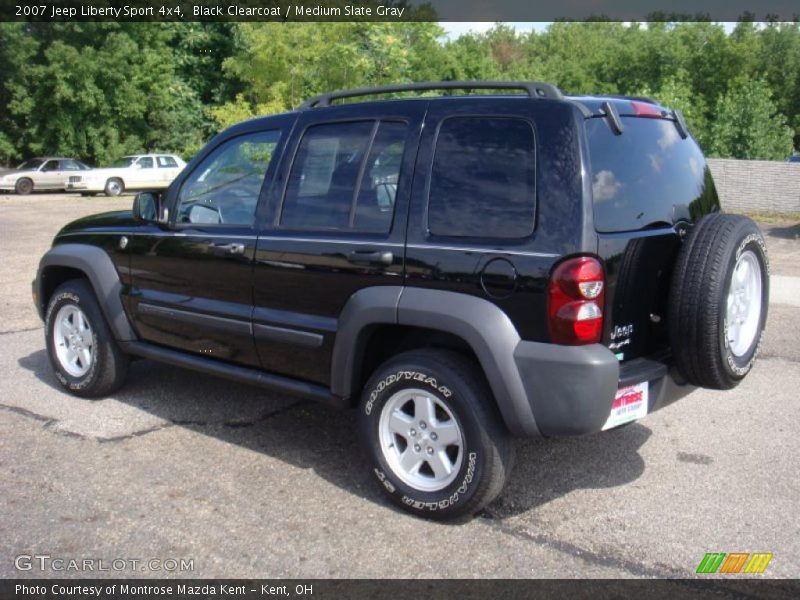 Black Clearcoat / Medium Slate Gray 2007 Jeep Liberty Sport 4x4