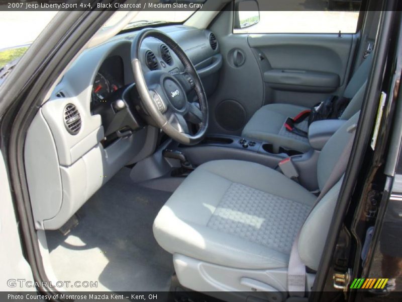 Black Clearcoat / Medium Slate Gray 2007 Jeep Liberty Sport 4x4