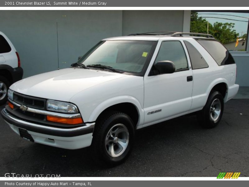 Summit White / Medium Gray 2001 Chevrolet Blazer LS