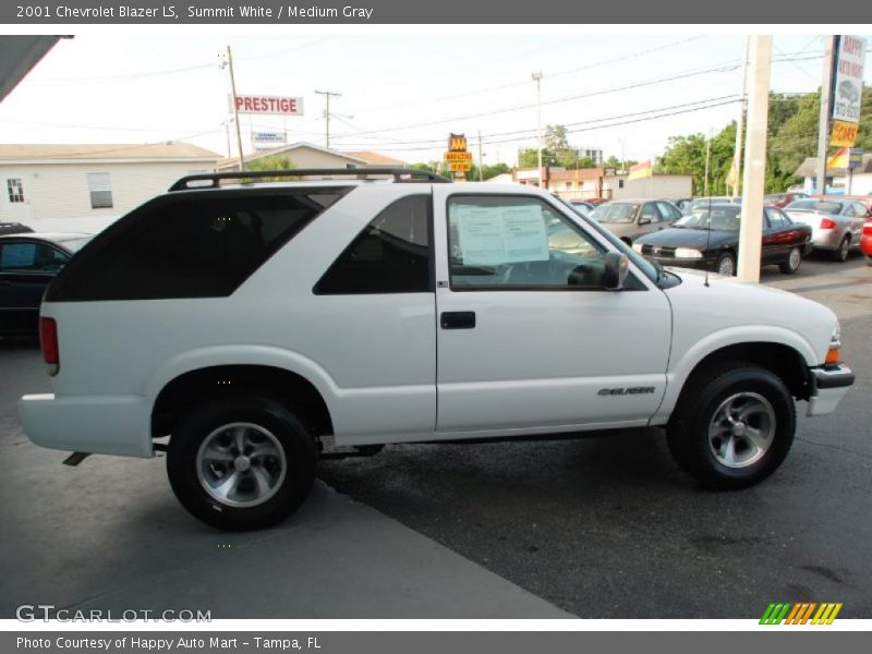 Summit White / Medium Gray 2001 Chevrolet Blazer LS