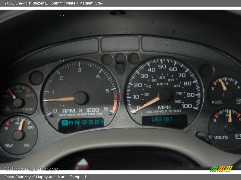 Summit White / Medium Gray 2001 Chevrolet Blazer LS