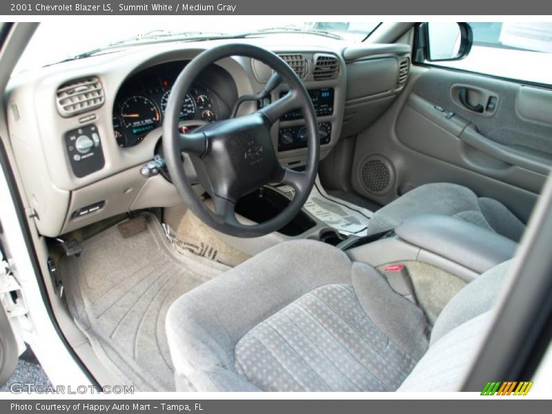 Summit White / Medium Gray 2001 Chevrolet Blazer LS