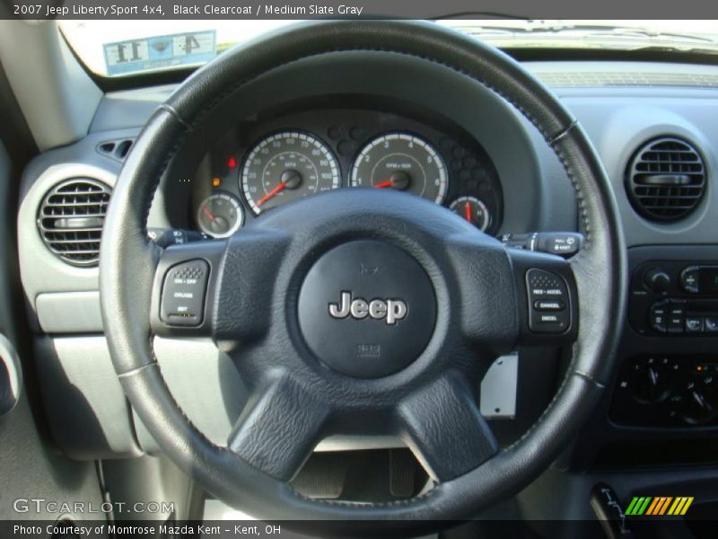 Black Clearcoat / Medium Slate Gray 2007 Jeep Liberty Sport 4x4