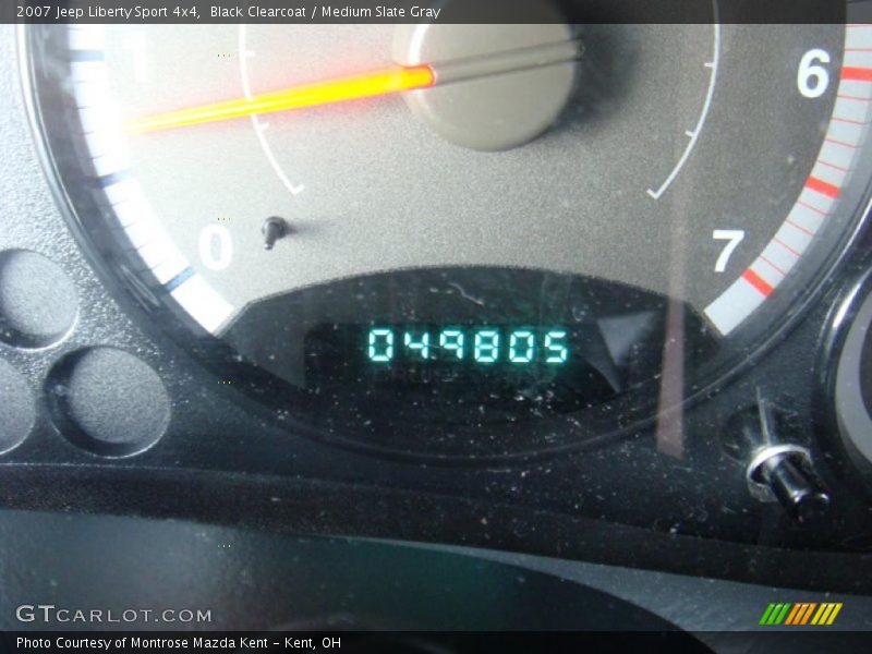Black Clearcoat / Medium Slate Gray 2007 Jeep Liberty Sport 4x4