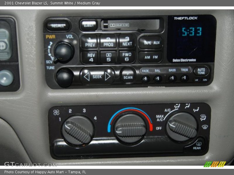 Summit White / Medium Gray 2001 Chevrolet Blazer LS