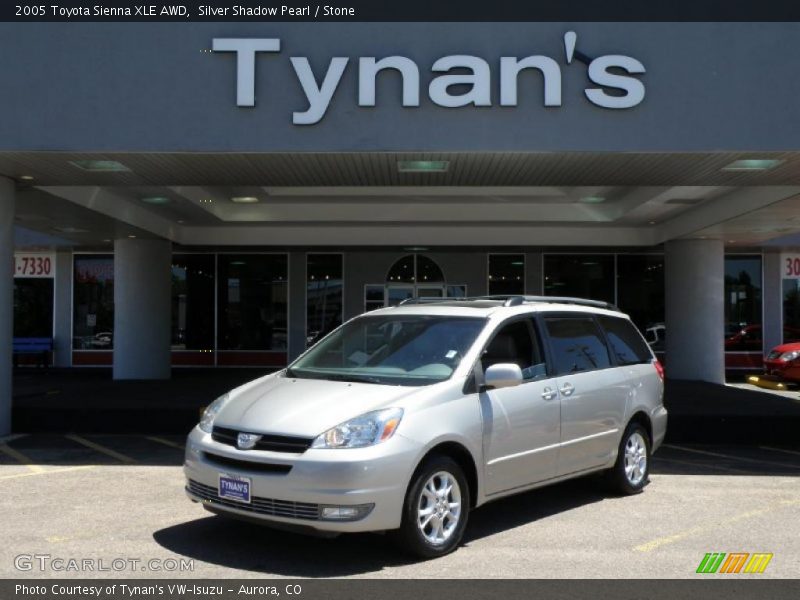 Silver Shadow Pearl / Stone 2005 Toyota Sienna XLE AWD