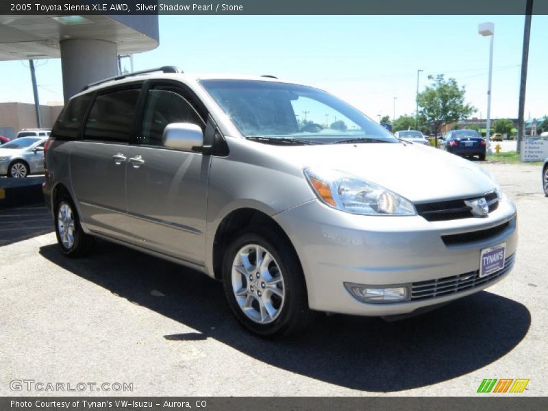 Silver Shadow Pearl / Stone 2005 Toyota Sienna XLE AWD
