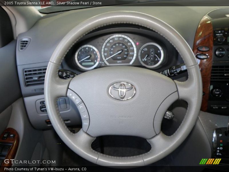 Silver Shadow Pearl / Stone 2005 Toyota Sienna XLE AWD