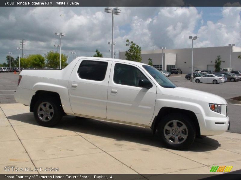 White / Beige 2008 Honda Ridgeline RTX