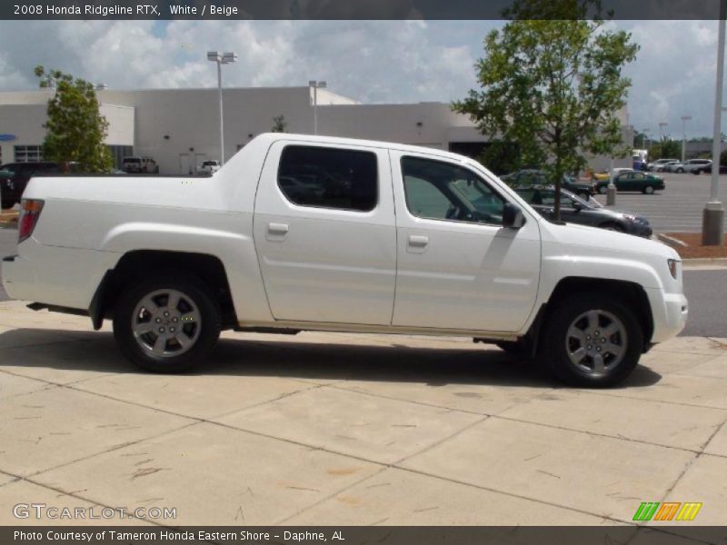 White / Beige 2008 Honda Ridgeline RTX
