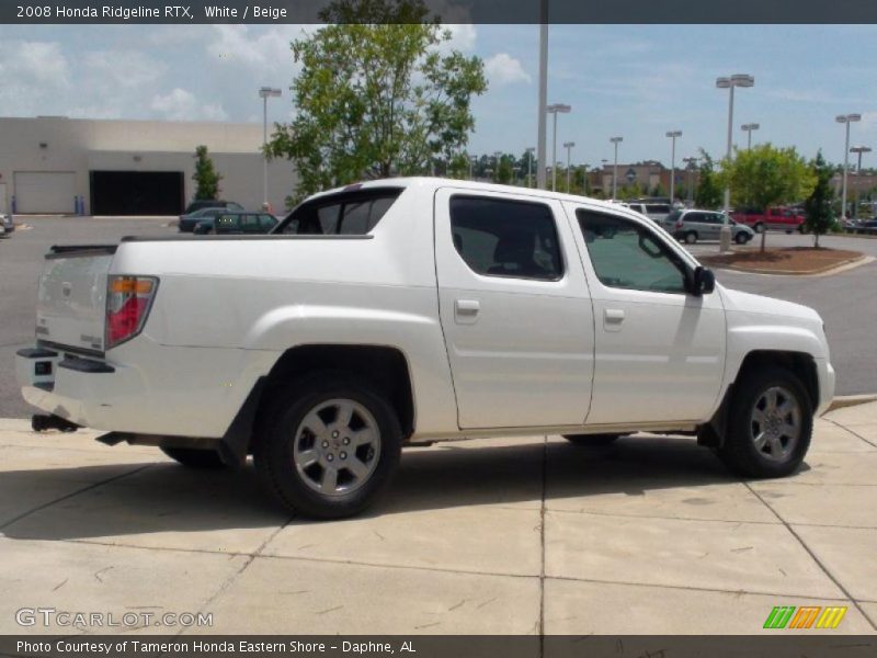 White / Beige 2008 Honda Ridgeline RTX