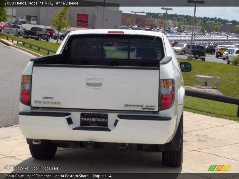 White / Beige 2008 Honda Ridgeline RTX