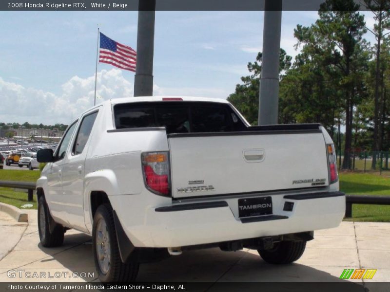 White / Beige 2008 Honda Ridgeline RTX
