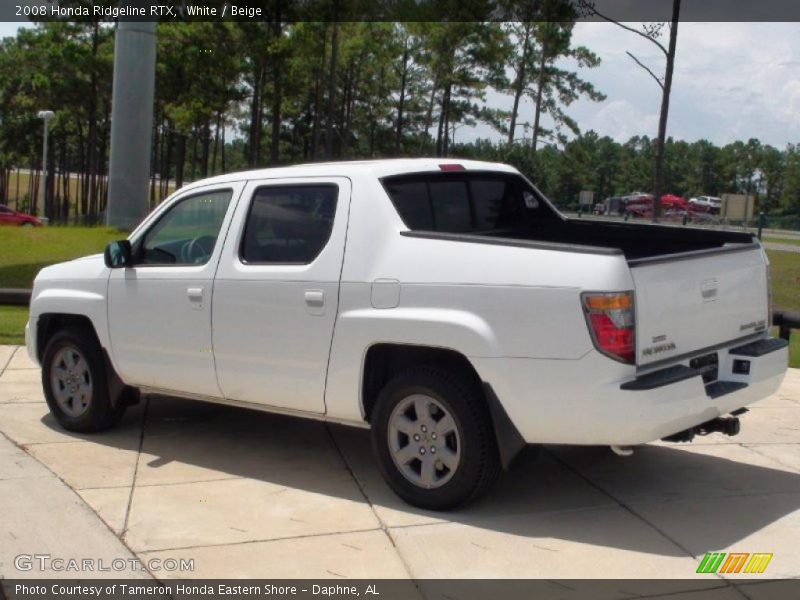 White / Beige 2008 Honda Ridgeline RTX