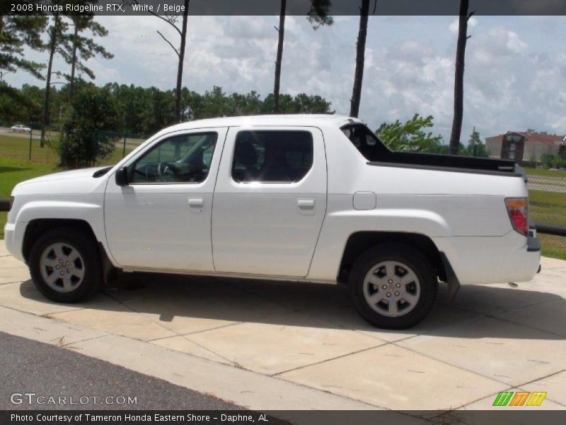 White / Beige 2008 Honda Ridgeline RTX