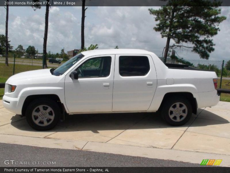 White / Beige 2008 Honda Ridgeline RTX