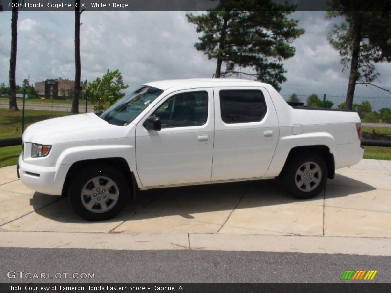 White / Beige 2008 Honda Ridgeline RTX