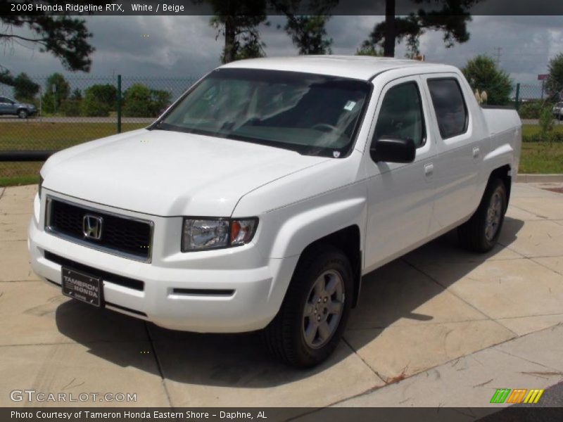 White / Beige 2008 Honda Ridgeline RTX