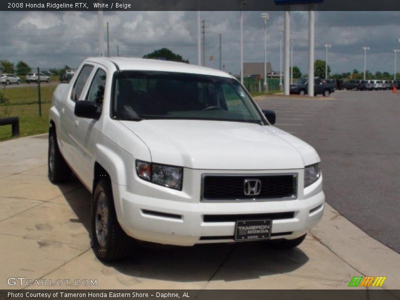 White / Beige 2008 Honda Ridgeline RTX