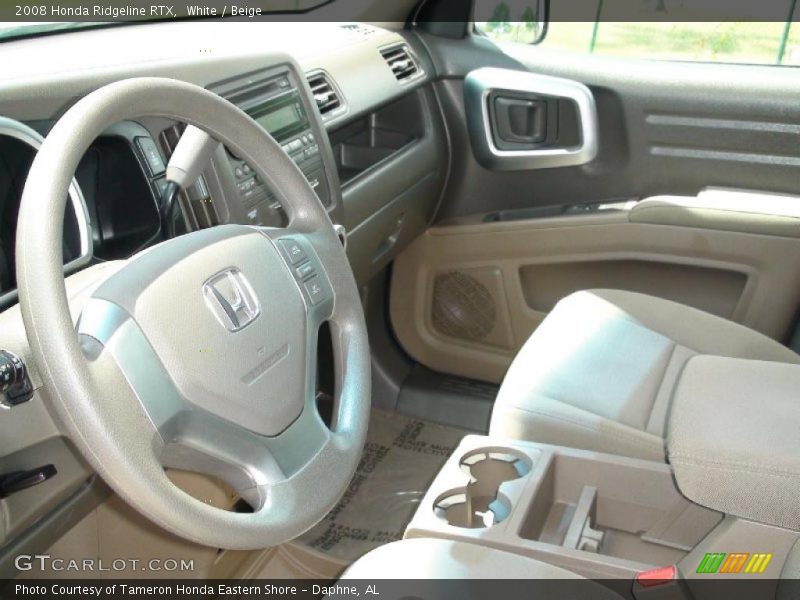White / Beige 2008 Honda Ridgeline RTX